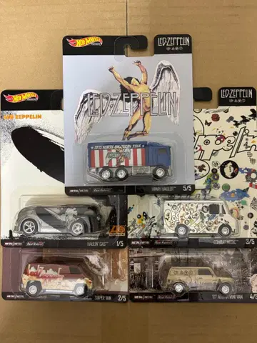 핫휠 팝 컬처 레드 제플린 5대 풀세트