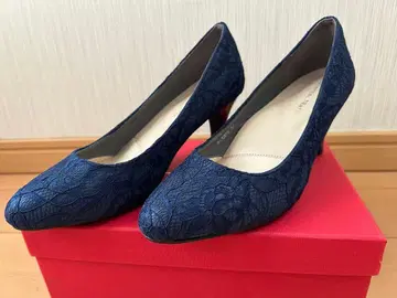 [ 새상품급 ] Oriental Traffic 네이비 레이스 펌프스