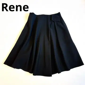 Rene 르네 사이드 벨트 스커트 트리아세테이트 블랙 36