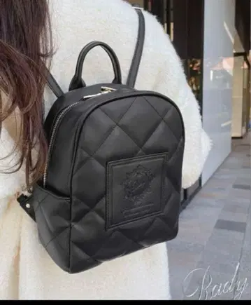 미사용급 Rady 퀼팅 백팩 블랙