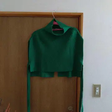 그린 터틀넥 니트 베스트 #마렌담