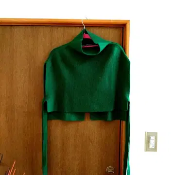 그린 터틀넥 니트 베스트 #마렌담
