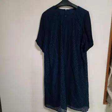 네이비 레이스 디자인 원피스