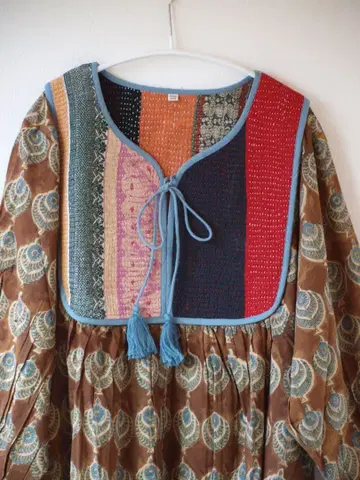 [ no196 ] 칸타 퀼트 x 블록 프린트 원피스