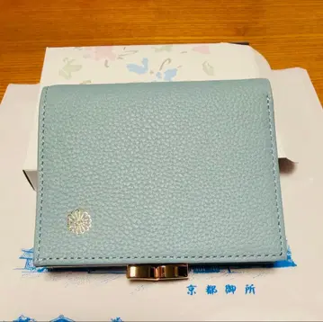 황궁 한정판 접이식 지갑 가마구치 지갑 스카이블루 블루