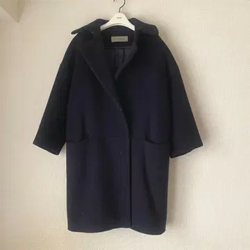 THESECRETCLOSET 더 시크릿 클로젯 네이비 코쿤 코트