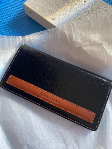 가죽 카드 케이스 블랙/브라운