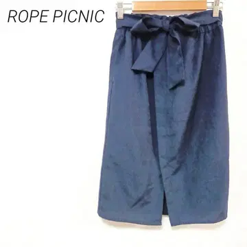 ROPE PICNIC 네이비 리본 포함 타이트 스커트 무릎 기장 M
