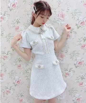 Swankiss 스완키스 트위드 원피스