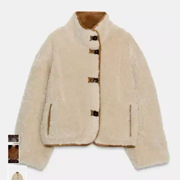 미사용 새상품 택 포함 ZARA 리버서블 보아 자켓