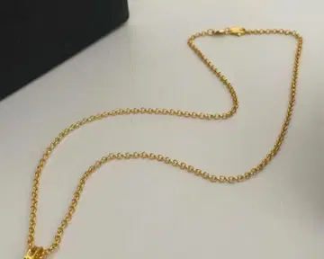 클로징 부분 없는 골드 체인 목걸이 22k 코팅