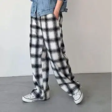 캐널진 canaljean 기모 체크 이지 팬츠 Elmar 웜 팬츠