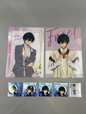 키리시마 이쿠야 Free! 클리어 파일 & 캔뱃지 세트