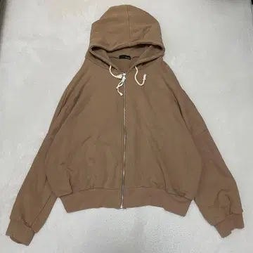 리디 후드티 숏 후드 루즈핏 브라운 L 사이즈