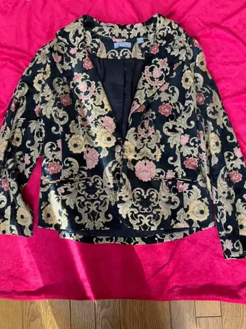 KATE HILL 테일러드 자켓 18W 꽃무늬 구제 의류