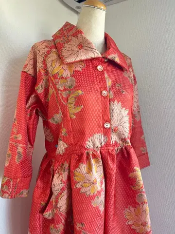 기모노 리메이크 빅 옷깃 원피스