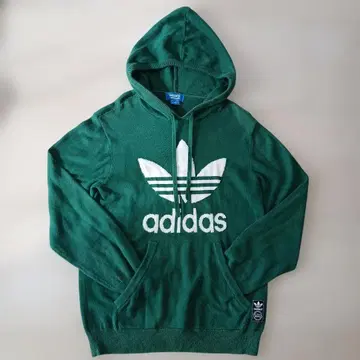 최저가 adidas 트레포일 빅 로고 니트 후드티 남성용 그린