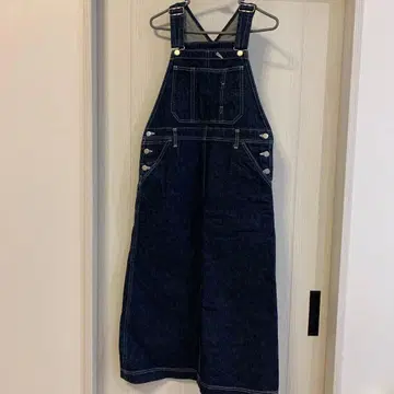 두 패밀리 데님 오버롤 스커트