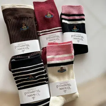 삭스 세트 브라운 핑크 화이트