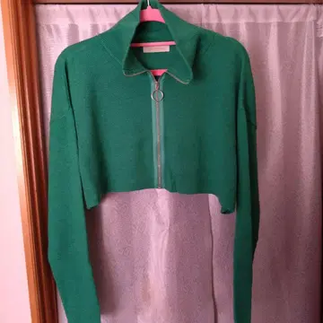 Dearque 숏 기장 그린 숏 가디건