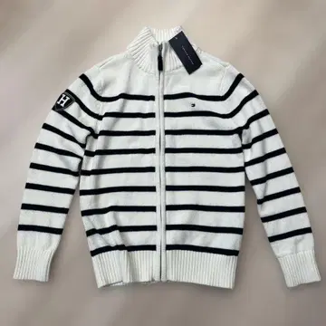 [택 포함 새상품] S Tommy Hilfiger 스트라이프 집업 스웨터