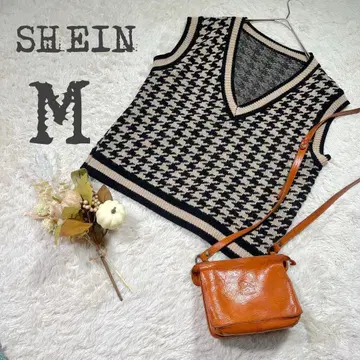 [ 쉬인 ] 하운드투스 / 니트 베스트 / M / 루즈핏 / 베이지 /