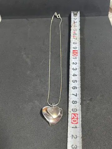 금 하쿠이치 하쿠자 실버 925 하트형 펜던트 목걸이 약 50cm