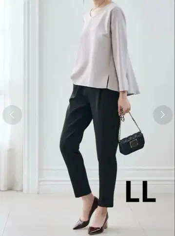 미사용 새상품 라난 Ranan 팬츠 셋업 LL 라이트 그레이 블랙