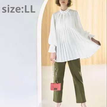 루일 에 부티크 플리츠 개더 블라우스