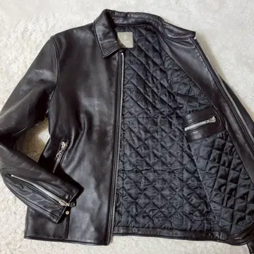새상품급 나노 유니버스 양가죽 라이더 자켓 블랙 충전솜 퀼팅 XL