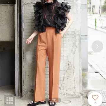 택 포함 smile orchid 팬츠 드레스 테라코타 L