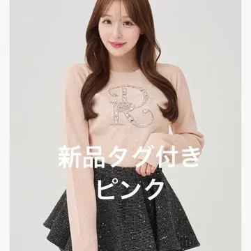 Darich DR 비쥬 플라워 리브 니트탑 핑크 PNK