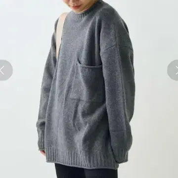 FREAK'S STORE 포켓 니트 그레이 풀오버 스웨터