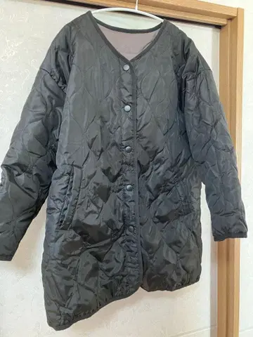 거의 미사용 LL 블랙 퀼팅 자켓 엉덩이까지 따뜻한 여성용