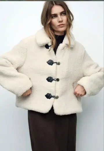 ZARA 보아 코트 자켓 M 자라 24년제