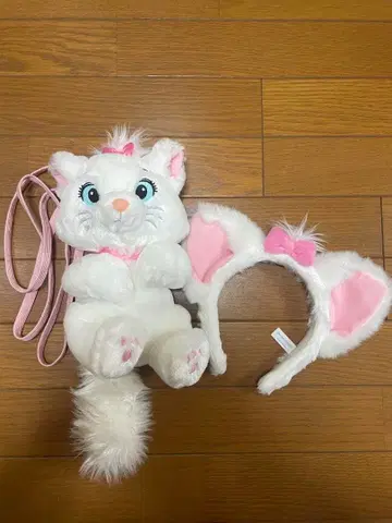 마리 고양이 귀 머리띠 봉제 인형 세트