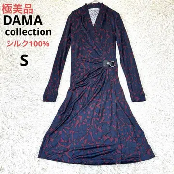 컨디션 최상 다마 컬렉션 실크 100% 카슈쿨 원피스 세탁 가능 S