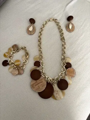 캐주얼 목걸이 팔찌 귀찌 세트