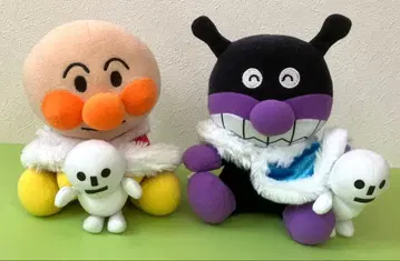 호빵맨 & 세균맨 눈사람 페어 봉제 인형 세트