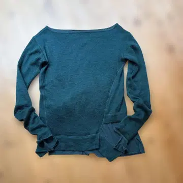 Roque 모헤어 코튼 도킹 에메랄드 그린 오프숄더 니트