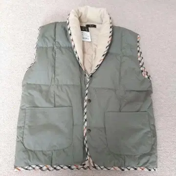 DAKS 다운 베스트 모스그린 미사용 택 포함