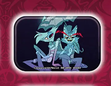 해즈빈 호텔에 오신 것을 환영합니다 스퀘어 캔뱃지 엔젤 더스트 허스크