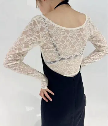 edit for lulu / 스트레치 레이스 탑