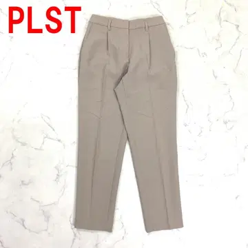 A6745 플라스테 슬랙스 테이퍼드 팬츠 베이지 XXS