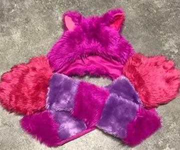 디즈니 체셔 고양이 머플러 장갑 포함 팬캡