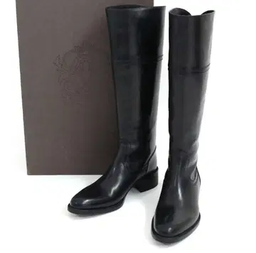 [ 새상품급 ] SARTORE 사토레 백 지퍼 롱 부츠 37 SR1836