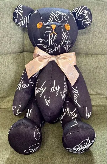 문자 프린트 곰 모양 봉제 인형