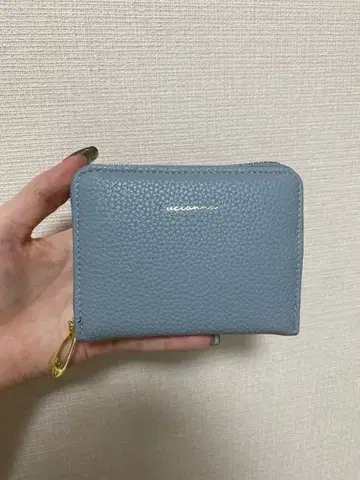 라이트 블루 접이식 지갑