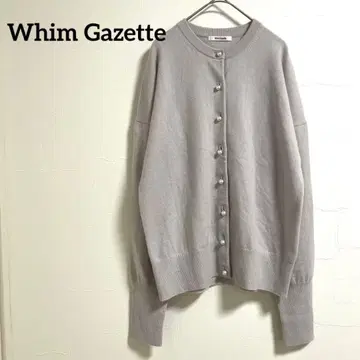 23AW 윔 가젯 펄 단추 캐시미어 100% 니트 가디건