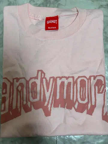 andymori 로고 프린트 T셔츠 XS 핑크